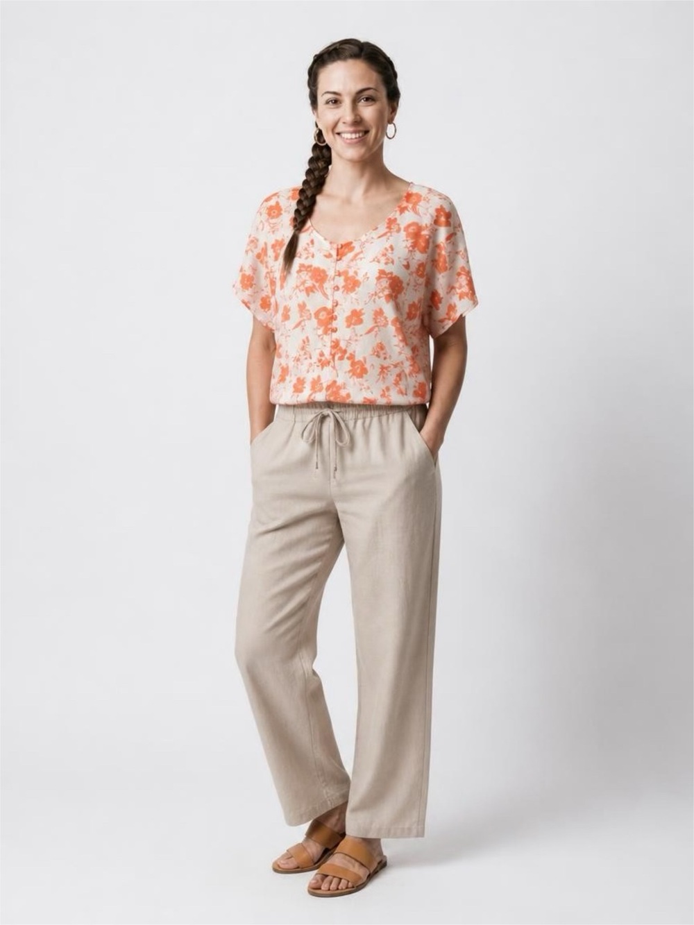 Forever21 Women’s Sheer Floral Top
